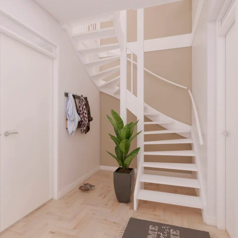 Trappen Deinze - dubbelkwart trap
